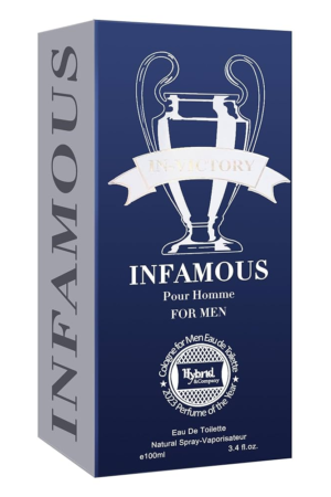 In-Victory Infamous For Men Eau de Parfum – Long-Lasting Natural Spray 3.4 oz